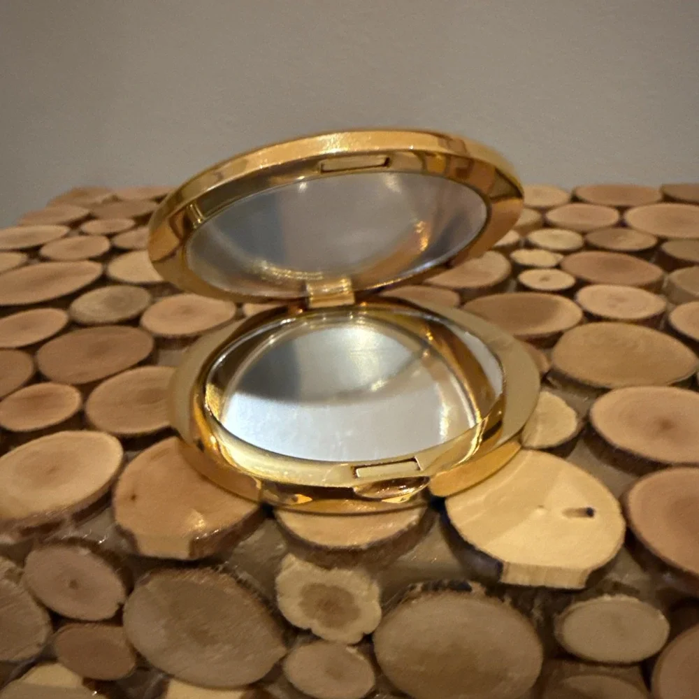 Estée Lauder Double Compact Mirror Blue And Gold‎ Engraved 2019